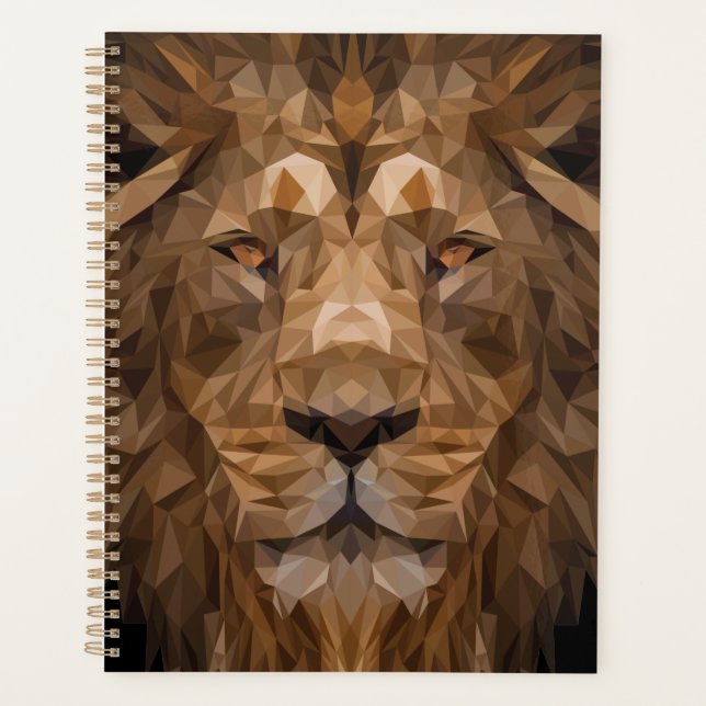 Portrait de lion géométrique (Devant)