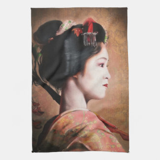 Portrait de serviette de cuisine japonaise