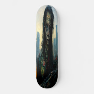 Portrait de skateboard d'une fille Zombie