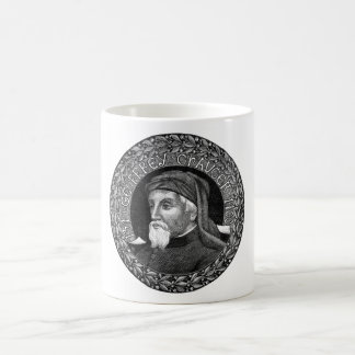 Portrait de tasse de Geoffrey Chaucer