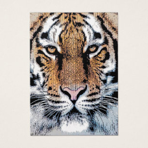 Portrait de tigre en style Presse Graphique