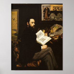 Portrait d'Emile Zola par Manet - affiche