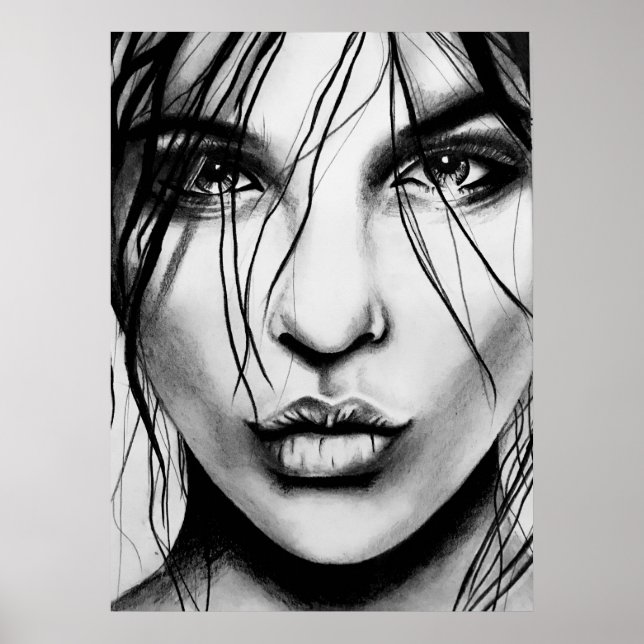 Portrait drawing art print (Front)