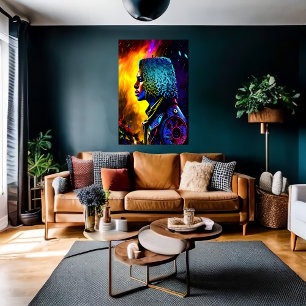 Portrait d'un Africain AI Art Poster