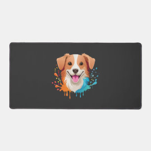 Portrait d'un chien mignon avec des couleurs fluid