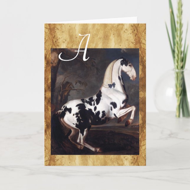 Portrait d'un monogramme de parchemin de Cheval Pi (Devant)