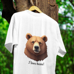 Portrait d'un t-shirt ours brun