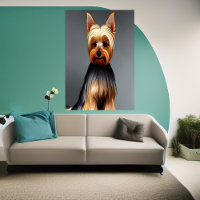 Portrait d'un Yorkshire Terrier | AI Art Poster