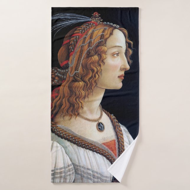 Portrait d'une dame, Sandro Botticelli (Serviette de bain)