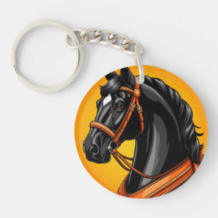 Portrait élégant de cheval noir