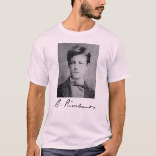 Portrait et signature du T-shirt Arthur Rimbaud