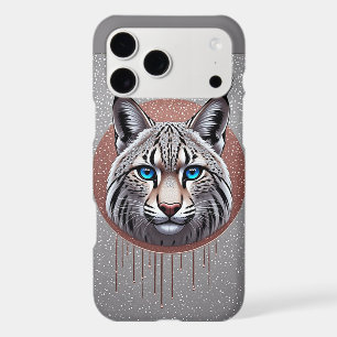 Portrait géométrique de lynx sauvage avec accents