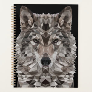 Portrait géométrique du loup gris