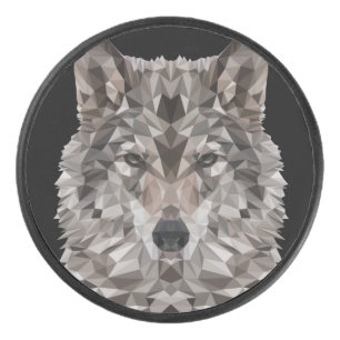 Portrait géométrique du loup gris