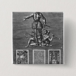 Portrait Glorifying Ferdinand Alvarez of Toledo 2 Inch Square Button