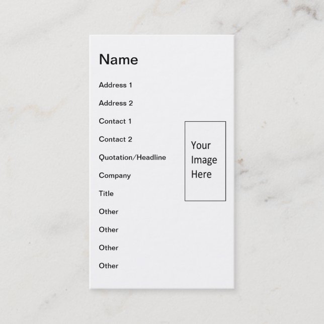Portrait GSD standard size template Business Card (Front)