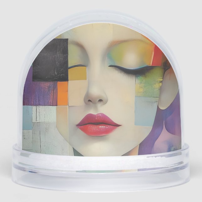 Portrait in Colour Block Surrealism  Snowglobe (Front)
