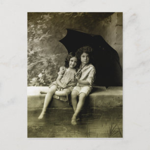 Portrait in the rain postcard