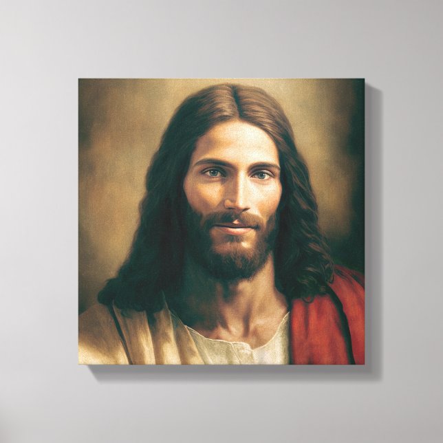Portrait Jésus Christ sur toile 12x12 (Recto)