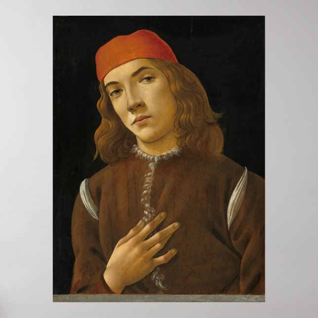 Portrait Jeunesse - Sandro Botticelli Poster d'Art (Devant)