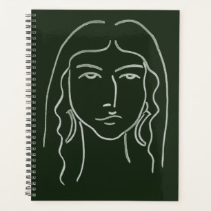 Portrait malachite avec cheveux longs