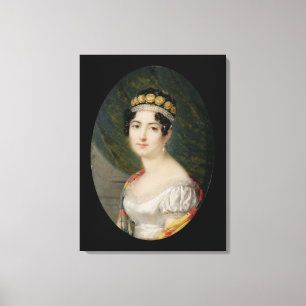 Portrait Miniature of the Empress Josephine (1763- Canvas Print