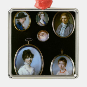 Portrait miniatures, from LtoR and TtoB: Sir Thoma Metal Ornament