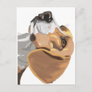 Portrait of a Beagle Head Postcard
