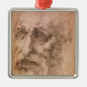Portrait of a Bearded Man Metal Ornament