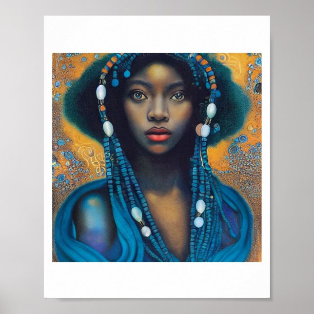 Portrait of a beautiful African Goddess  Poster (Front)