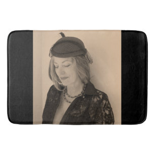 Portrait of a Beautiful Woman Bath Mat