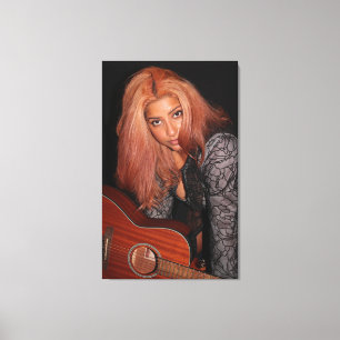 Portrait of a Beautiful Young Lady Canvas Print