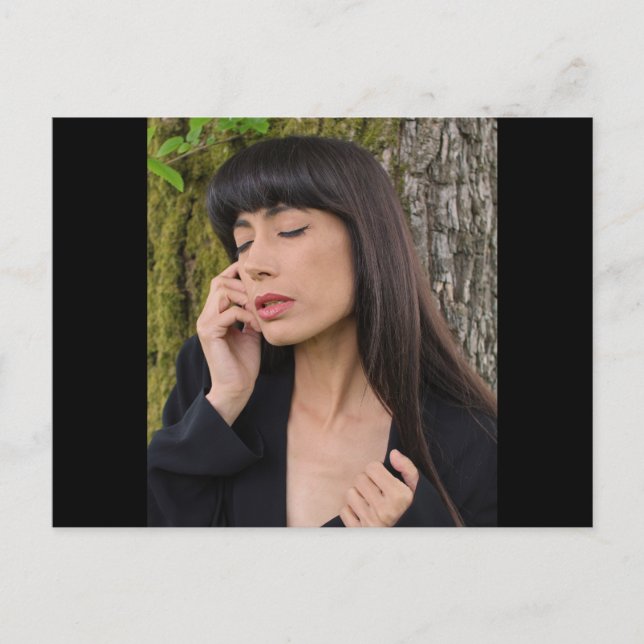 Portrait of a Beautiful Young Lady Postcard (Front)