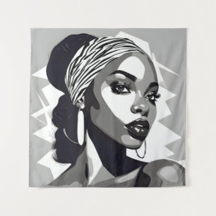 Portrait of a black Women Tapestry