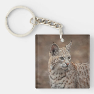 Portrait of a Bobcat Keychain