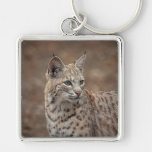Portrait of a Bobcat Keychain