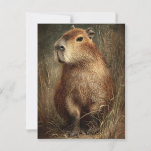 Portrait of a Capybara Postcard