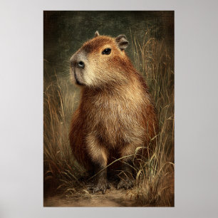 Portrait of a Capybara Poster