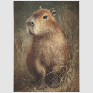 Portrait of a Capybara Tissue Paper
