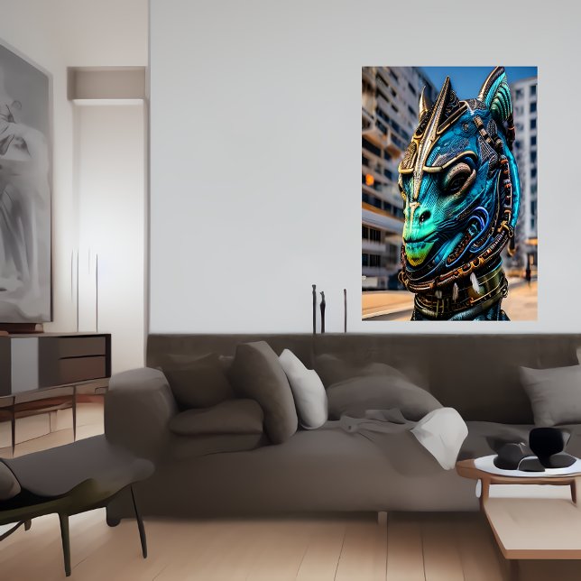 Portrait of a cool Reptilian alien | AI Art Poster (Creator Uploaded)