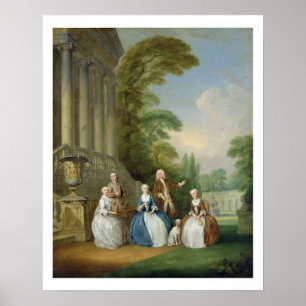 Portrait of a Family, 1740 (oil on canvas) Poster