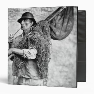 Portrait of a Fisherman Carrying his Nets (b/w pho Binder