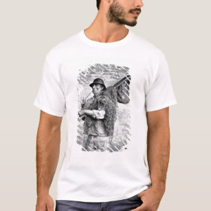 Portrait of a Fisherman Carrying his Nets (b/w pho T-Shirt