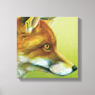 Portrait of a fox canvas print