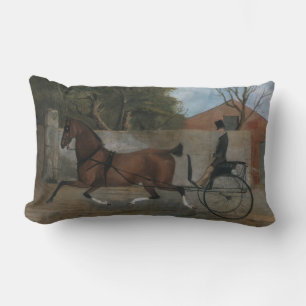 Portrait of a Gentleman in a Carriage Lumbar Pillow