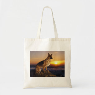 Portrait of a German Shepherd dog or Alsatian Tote Bag