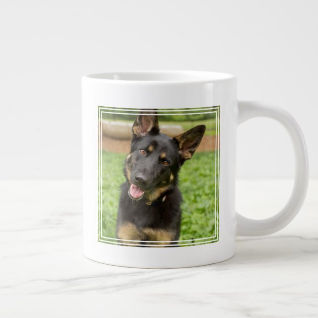 Portrait of a German Shepherd Large Coffee Mug (Right)
