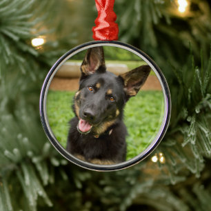 Portrait of a German Shepherd Metal Ornament