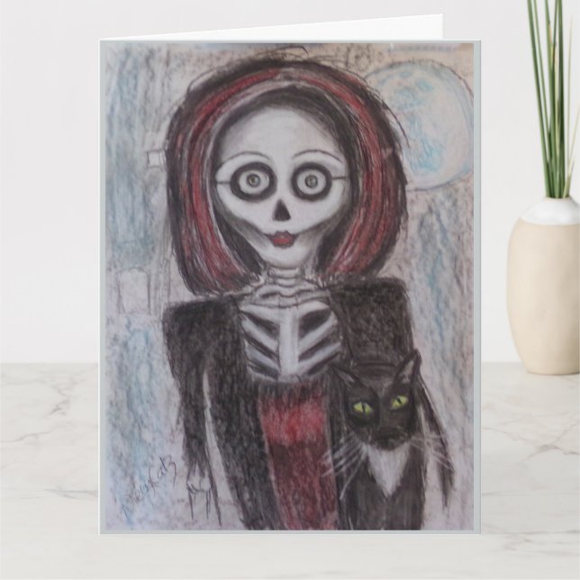 Portrait of a Ghost, Halloween Card (Front)