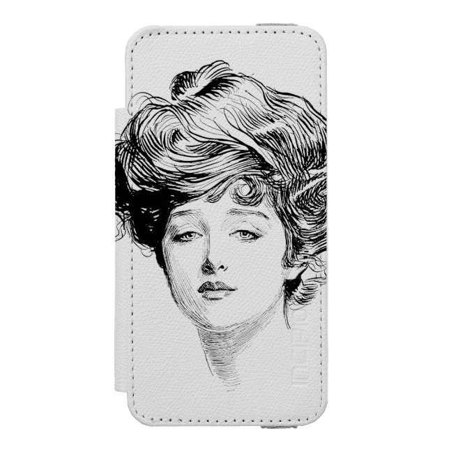 Portrait Of A  Gibson Girl, 1900 Incipio iPhone Wallet Case (Folio Front)
